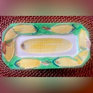 Vintage MCM Corn on the Cob Plates Set of 5 Made in Japan